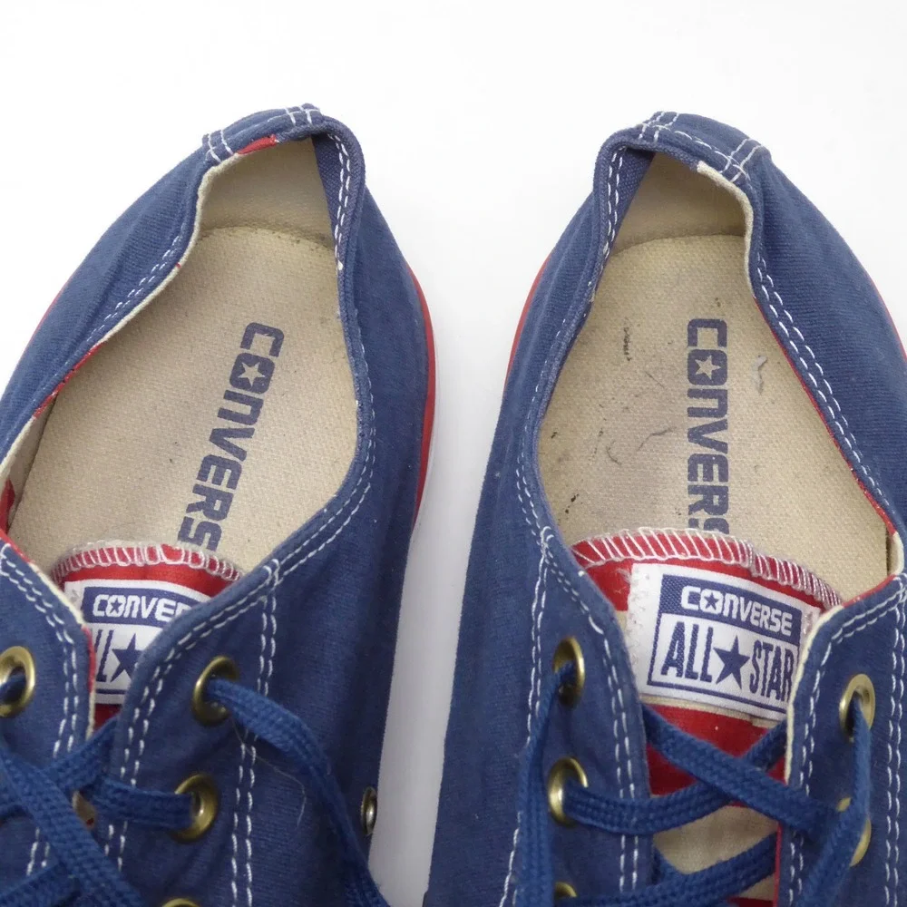 Converse Chuck Taylor All Star Low Navy Red Canvas Sneakers Shoes Mens Size 12 - Picture 7 of 9